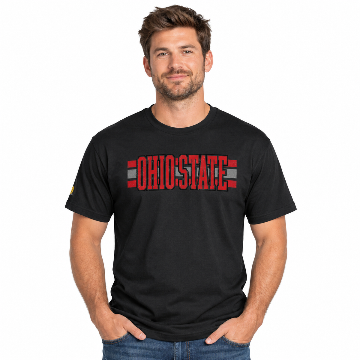 Ohio State Stripe Tee (Unisex)